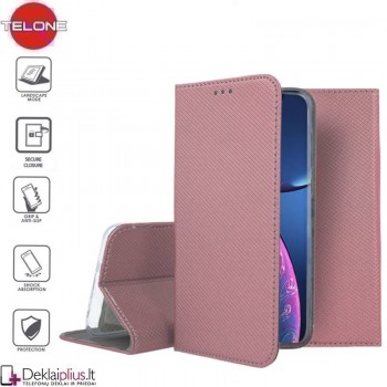 Telone smart magnet atverčiamas dėklas - rausvas (telefonui Apple Iphone 13 Pro) Telone smart magnet atverčiamas dėklas - rausvas (telefonui Apple Iphone 13 Pro)
